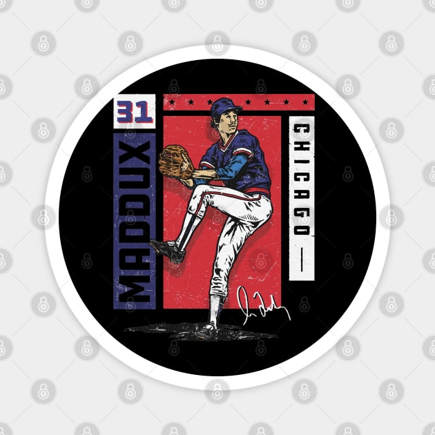 Greg Maddux Chicago Card Stat Magnet by Jesse Gorrell